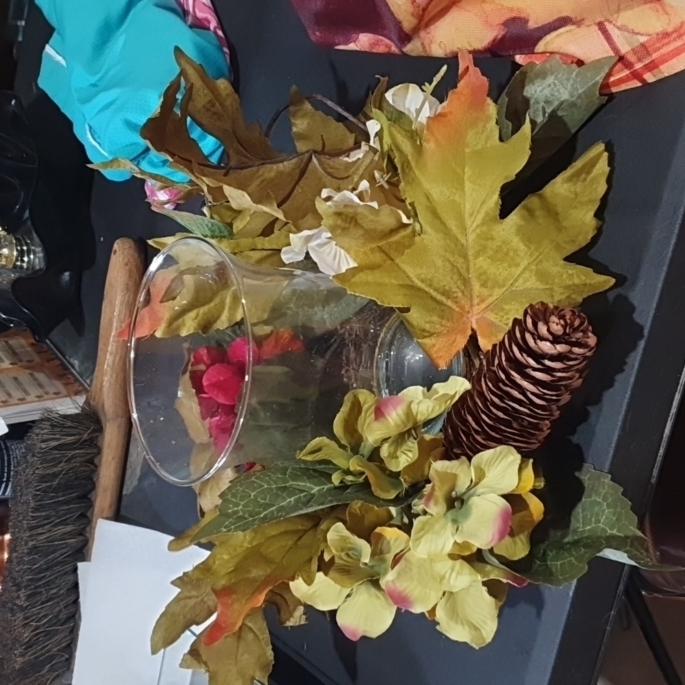 Candleholder ring wreath Fall Autumn Halloween Thanksgiving